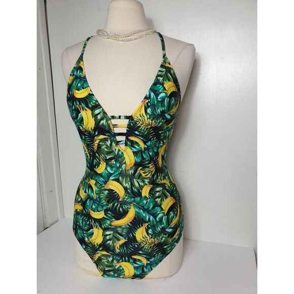 Women's Swimsuit L Sexy Slimming Tummy Control Strappy One Piece size Lg NWOT - Picture 7 of 9